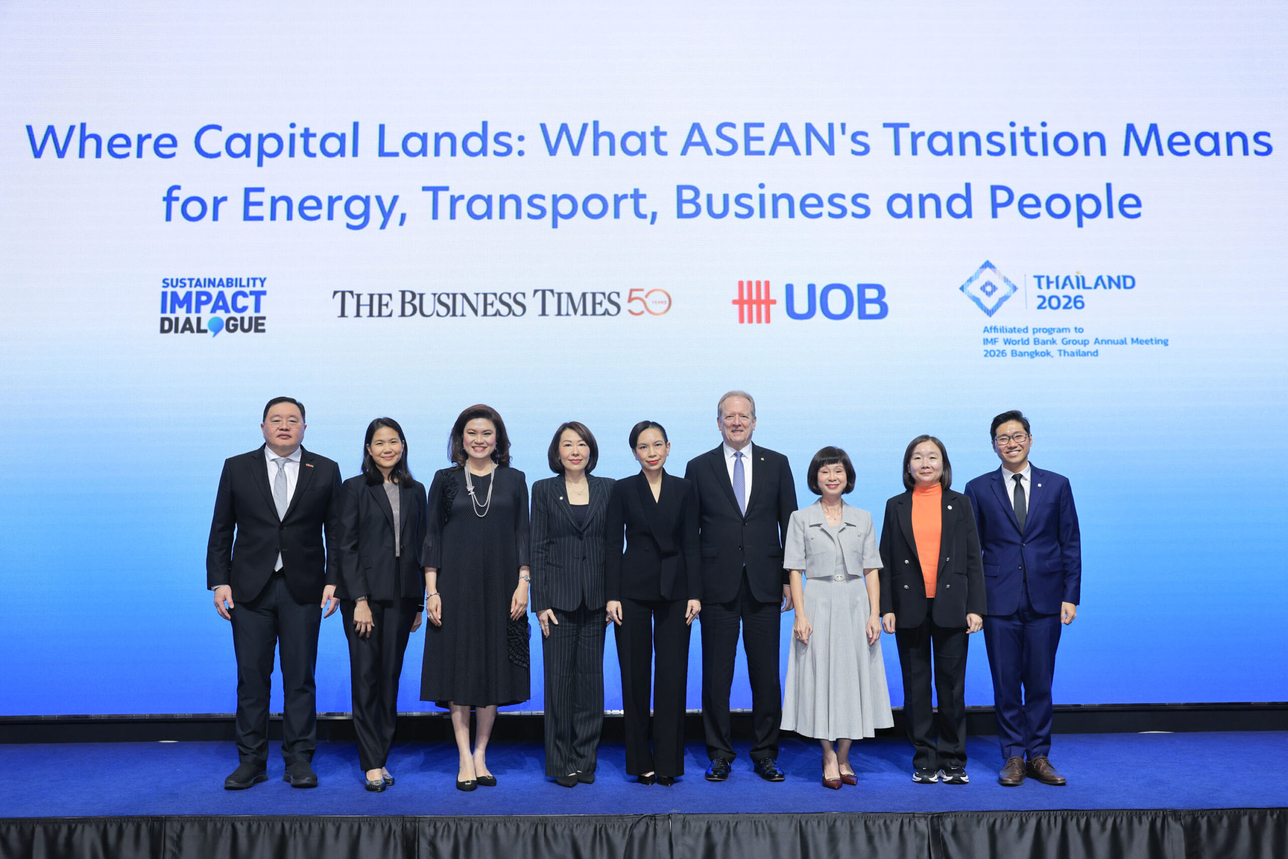 ยูโอบี ประเทศไทย และเดอะ บิสสิเนส ไทมส์ เปิดเวที Sustainability Impact Dialogue ถกบทบาทเงินทุนในการขับเคลื่อนการเปลี่ยนผ่านสู่ความยั่งยืนของอาเซียน